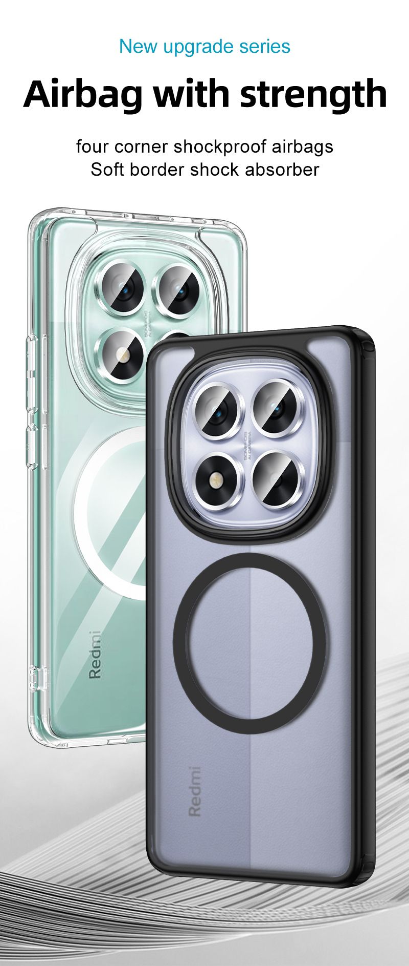 Redmi K80 Pro şeffaf manyetik kılıf, K90 Pro Max ve Note 17 Pro uyumlu