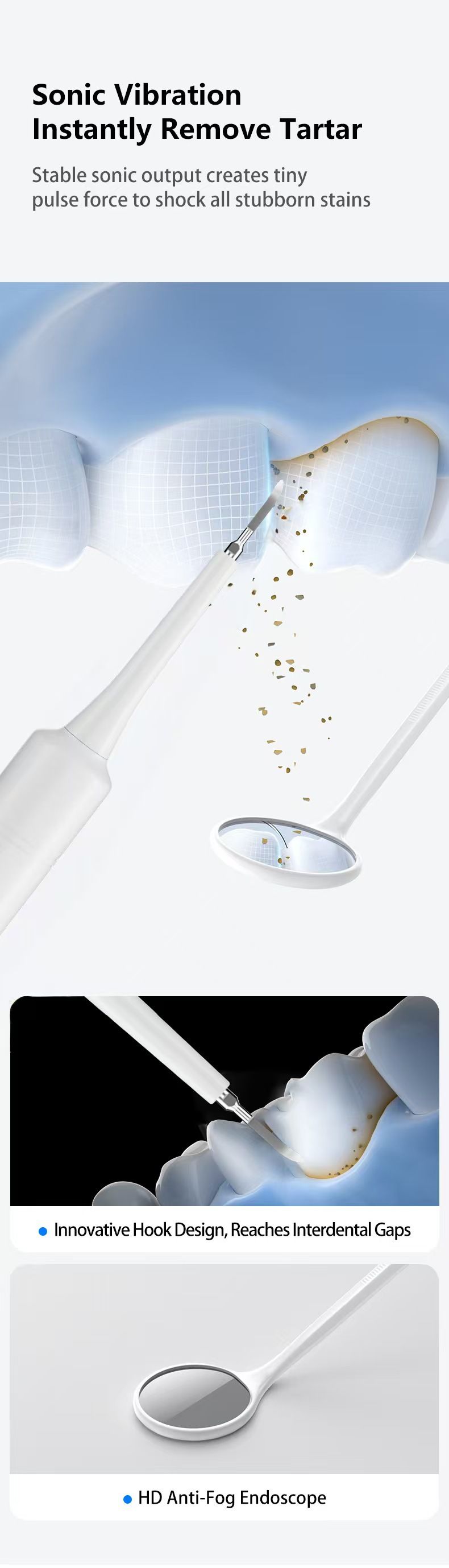 家用洁牙器电动牙刷牙结石去除器祛牙垢洗牙器冲牙器超声波洁牙仪
