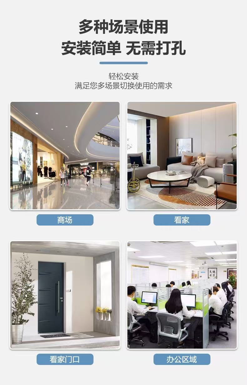WiFi-Smart-Home-Kamera, Weitwinkel, Nachtsicht, HD