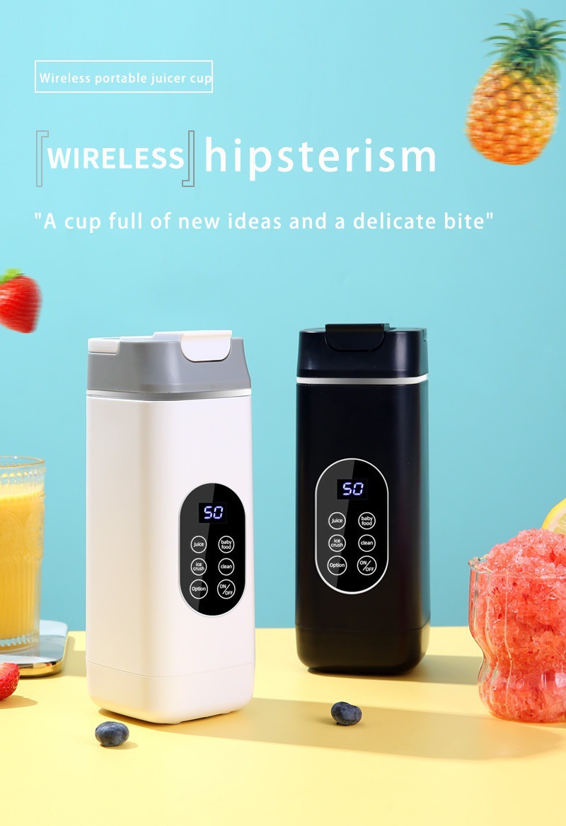 Portable USB rechargeable juicer, 12 blades, ice crusher