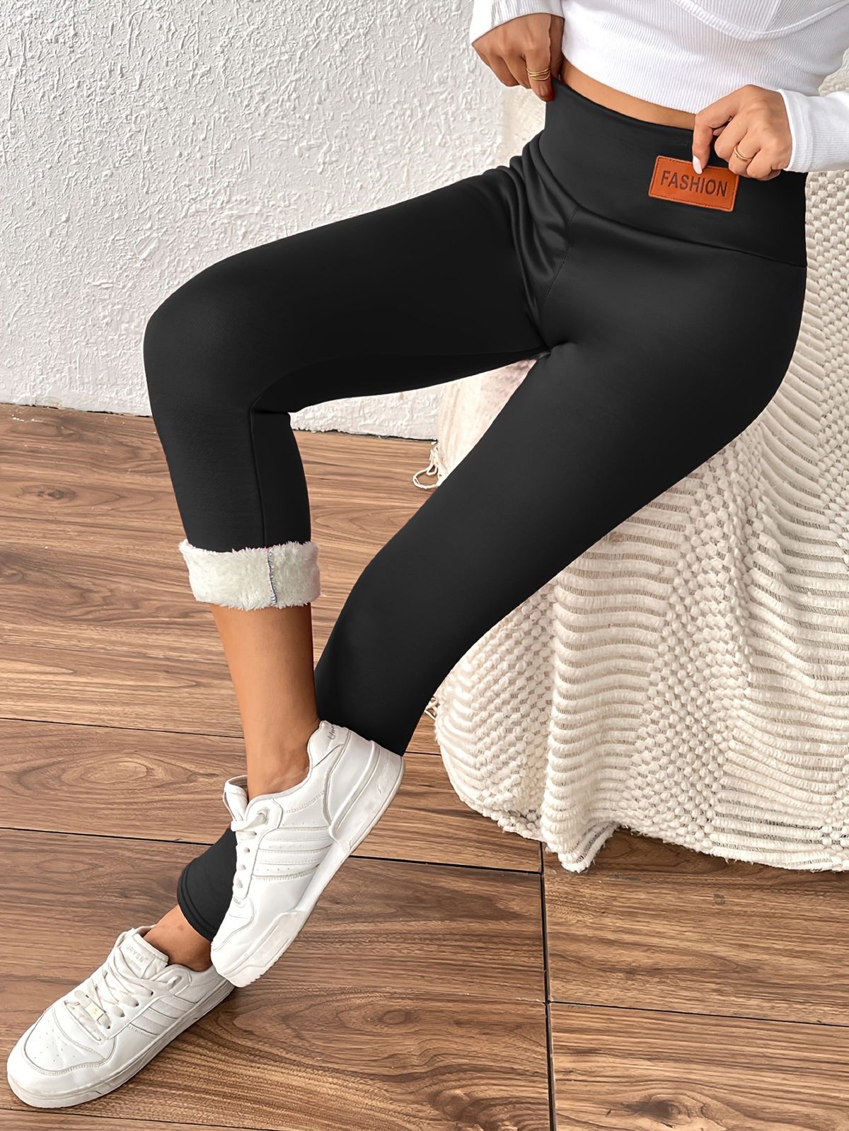 Yoga-Leggings mit Fleece-Fütterung, thermoisolierend, dehnbar
