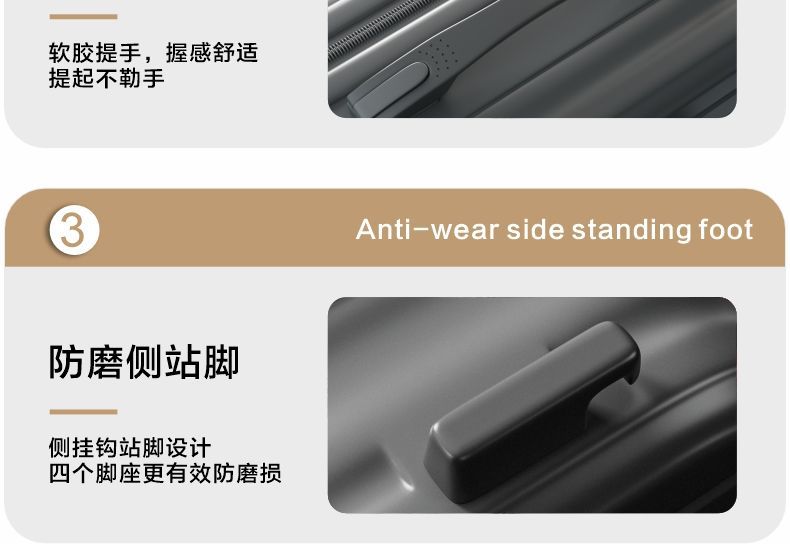 Rolling suitcase, password lock, large capacity, durable travel