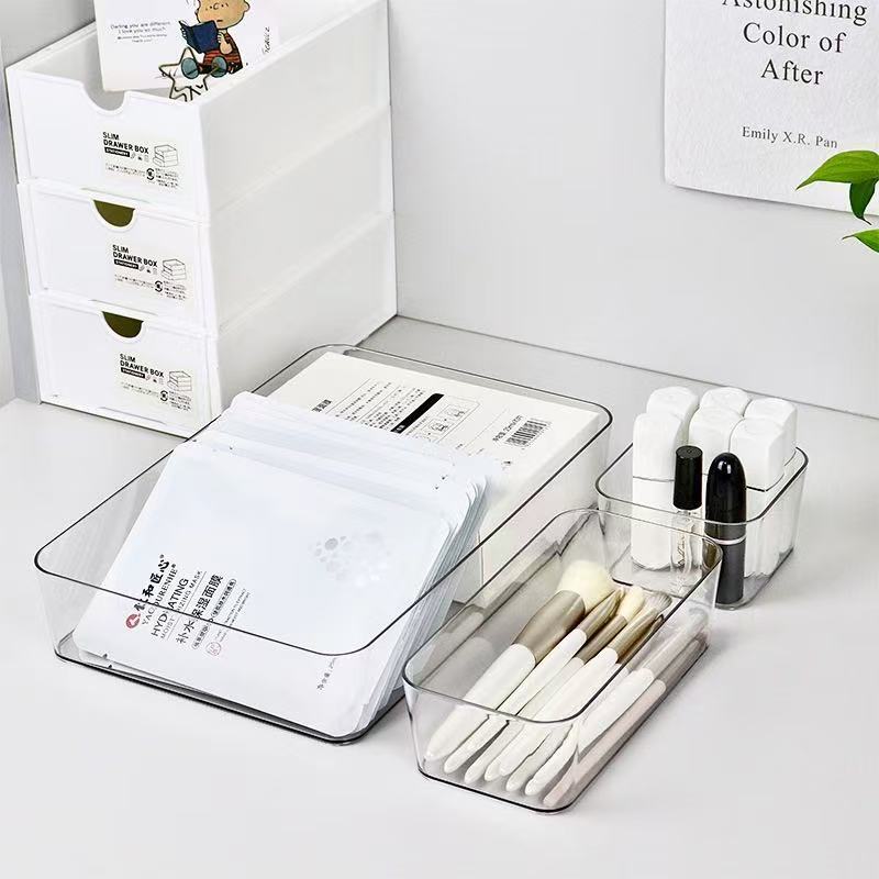 Transparente Kunststoff-Aufbewahrungsbox Schreibtisch-Organizer