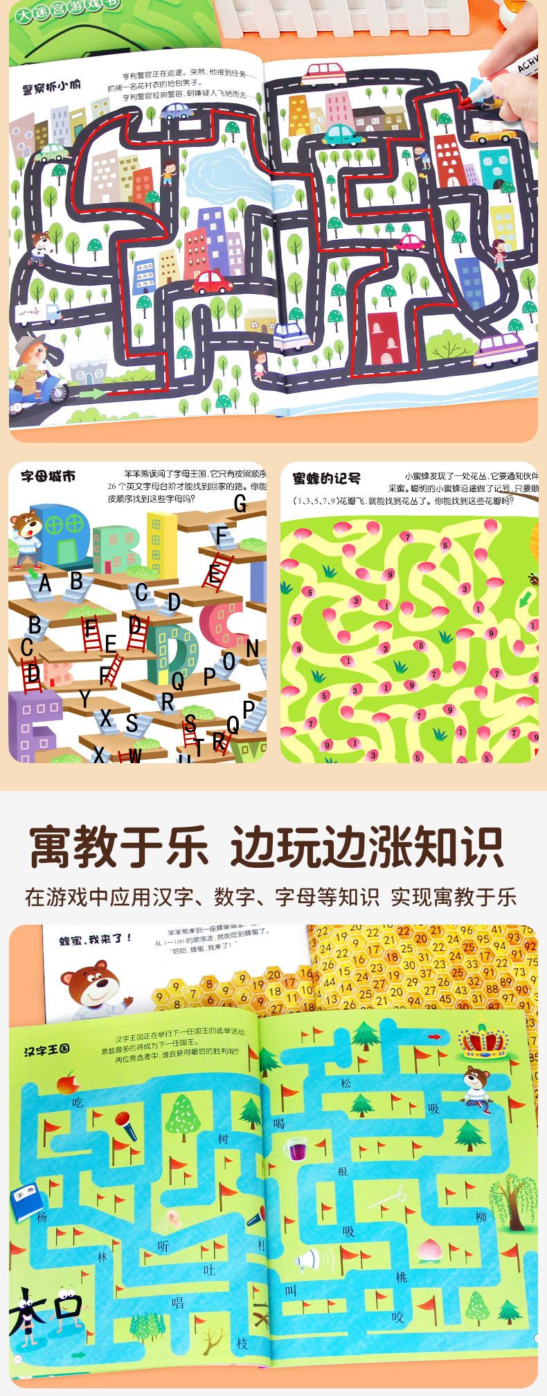 Maze Educational Book Ages 3-8 Activity