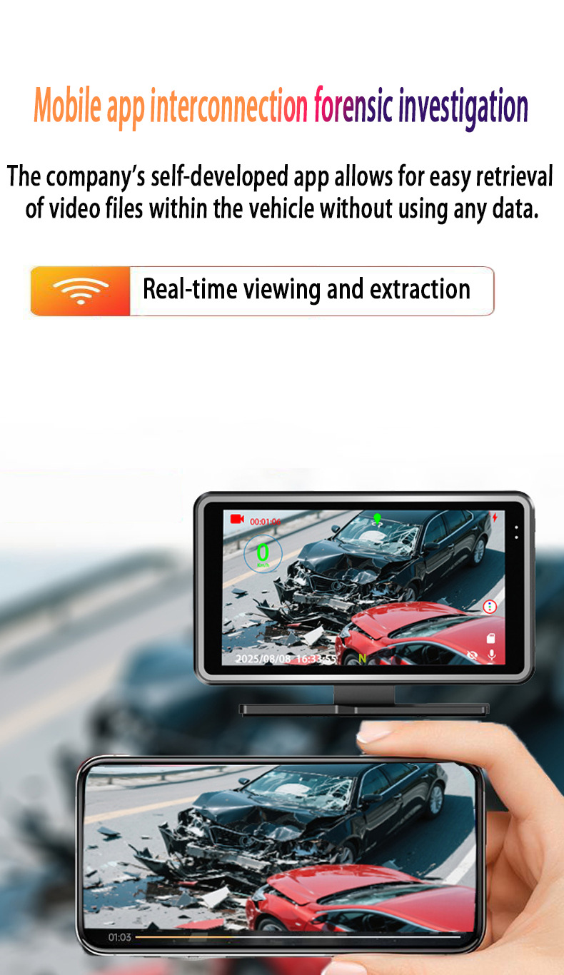 5-Zoll-HD-Dashcam, HUD-Head-up-Display 2-in-1