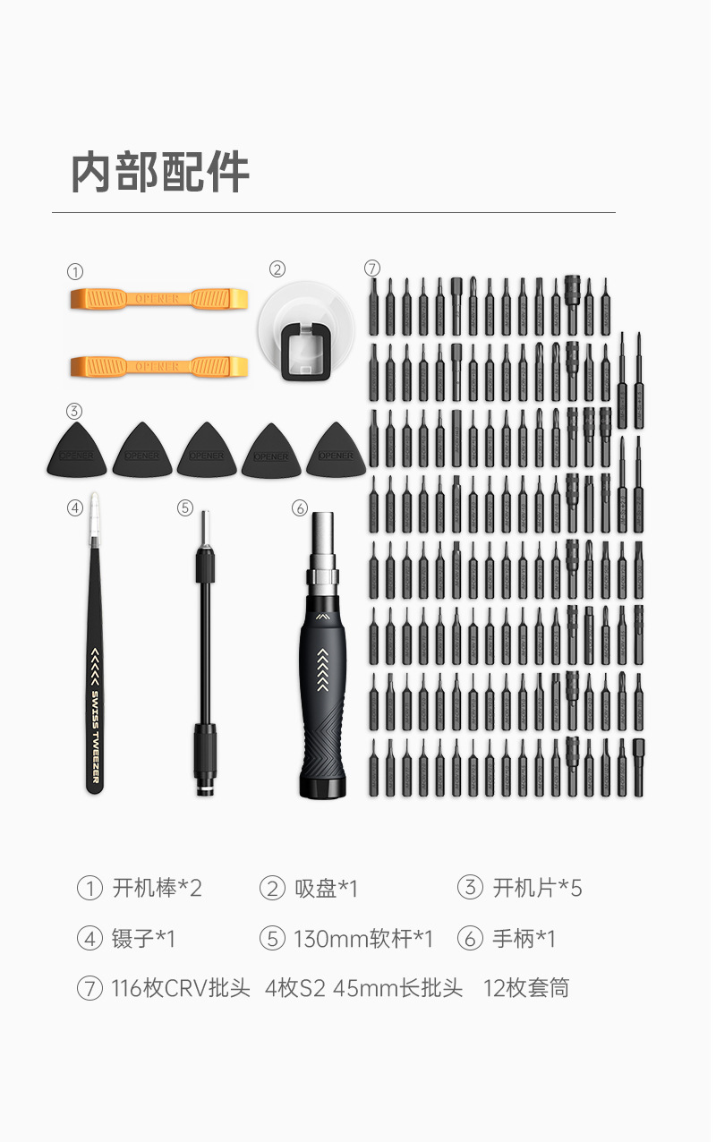 145-in-1 Präzisions-Schraubenzieher-Set für Laptops