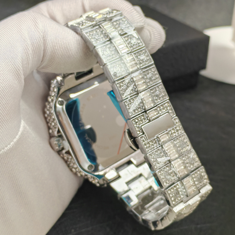 Herren-Quarzuhr, diamantbesetzt, Hip-Hop-Stil, Luxusdesign