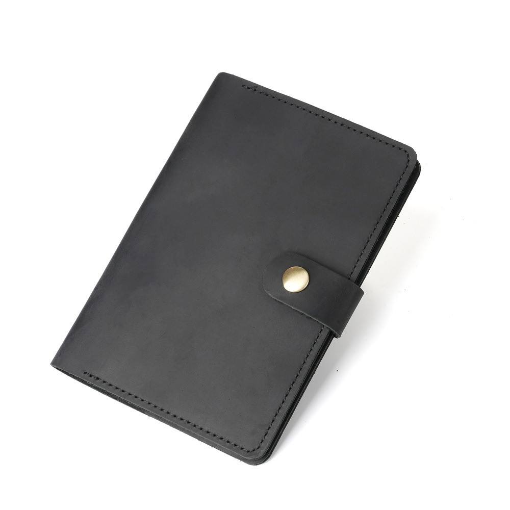 1158 Genuine Leather Crazy Horse Passport Travel Wallet Card Holder