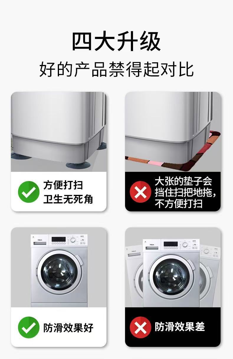 Washing machine and refrigerator anti-slip vibration pads