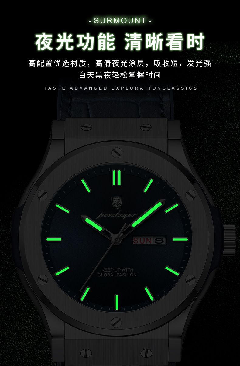 Schweizer Herrenarmbanduhr Quarz wasserdicht