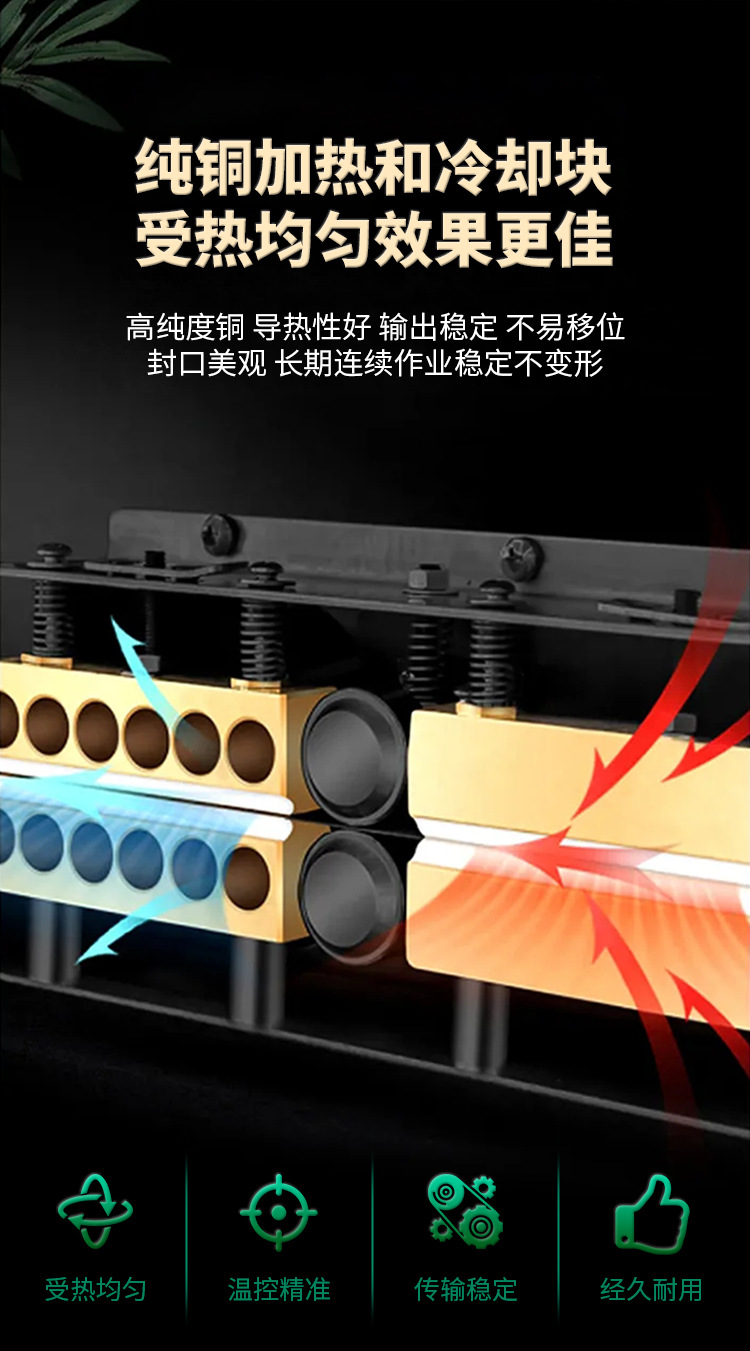 Fully automatic heat sealing machine for bags