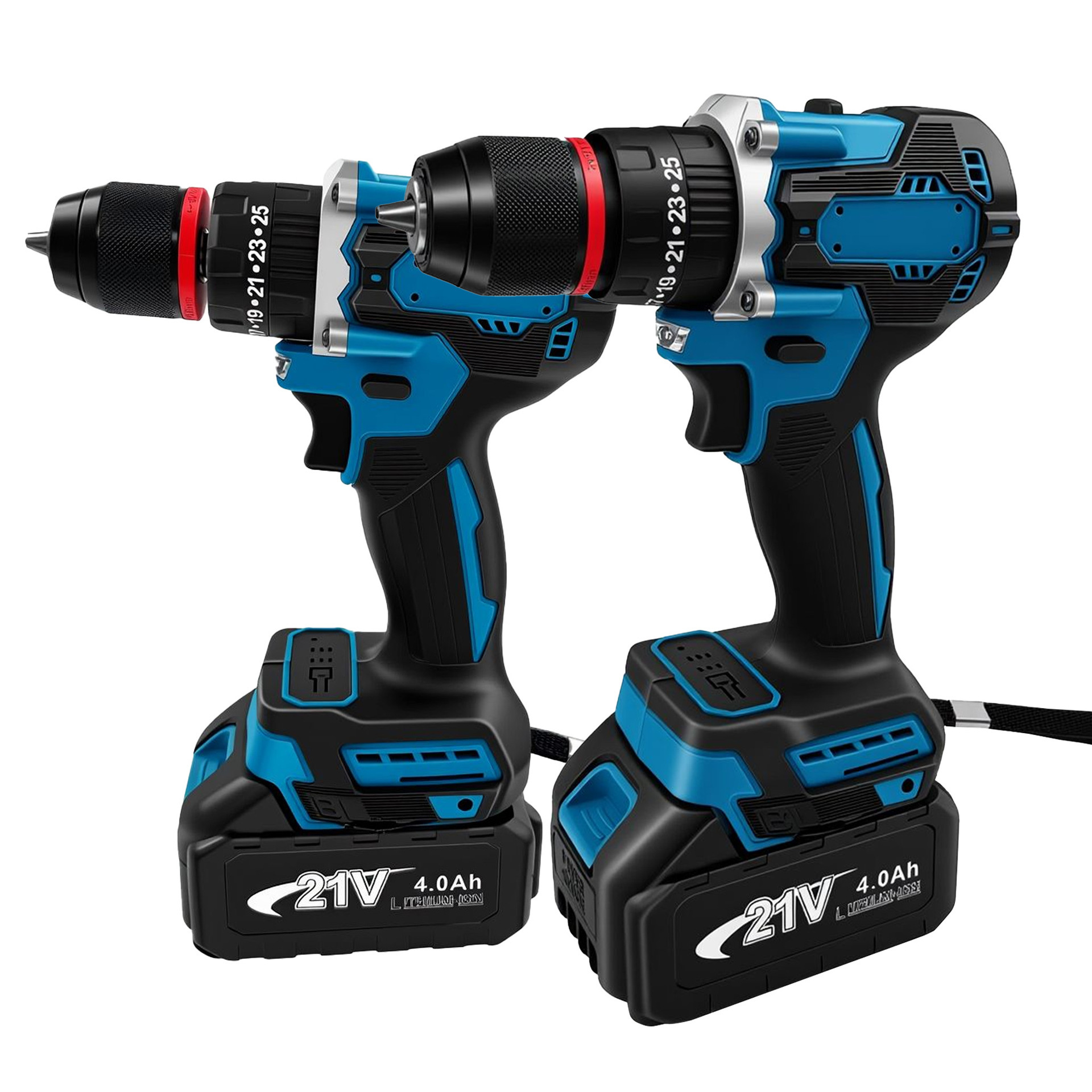 Brushless lithium cordless drill, impact driver bit set