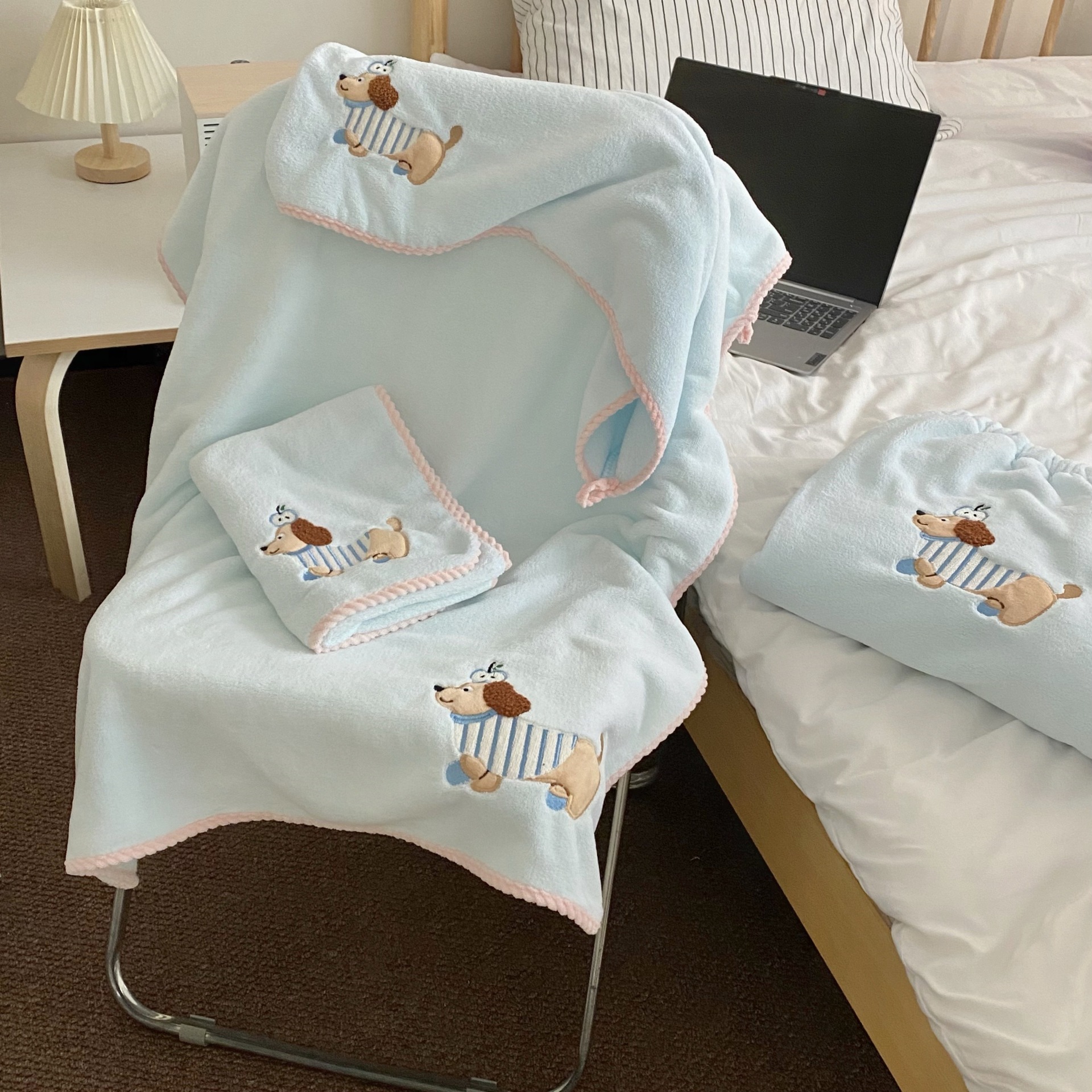 Korallenfleece Handtuchset, vierteilig