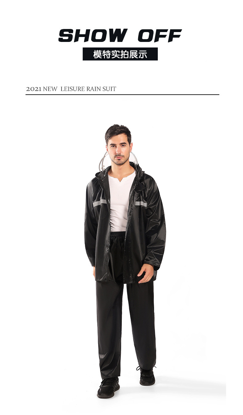 Zweiteilige reflektierende Regenjacke Erwachsene