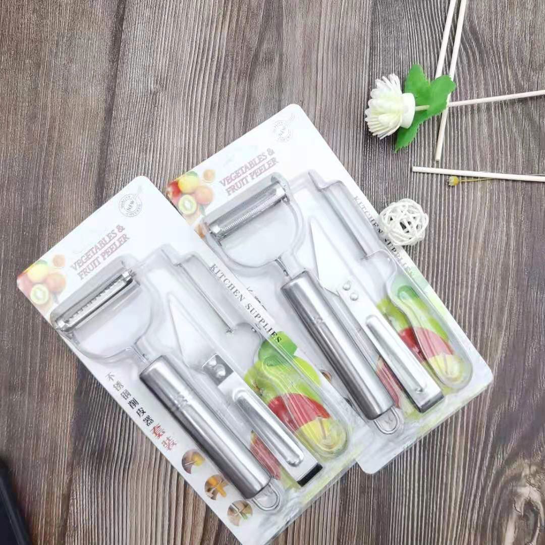 Paslanmaz çelik 3 parçalı soyucu seti