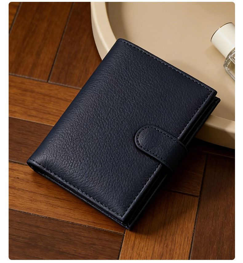 Passport wallet, leather look, RFID blocking, women's