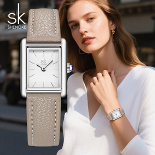SK Damenuhr, luxuriöses minimalistisches Design mit Stahlarmband