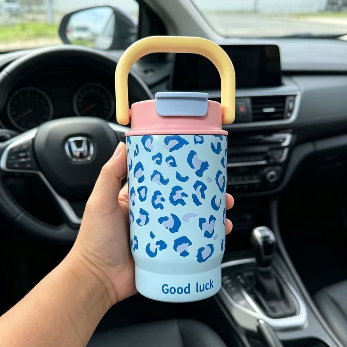 Instagram-Stil Isolierbecher mit Griff, 316er Edelstahl, tragbar