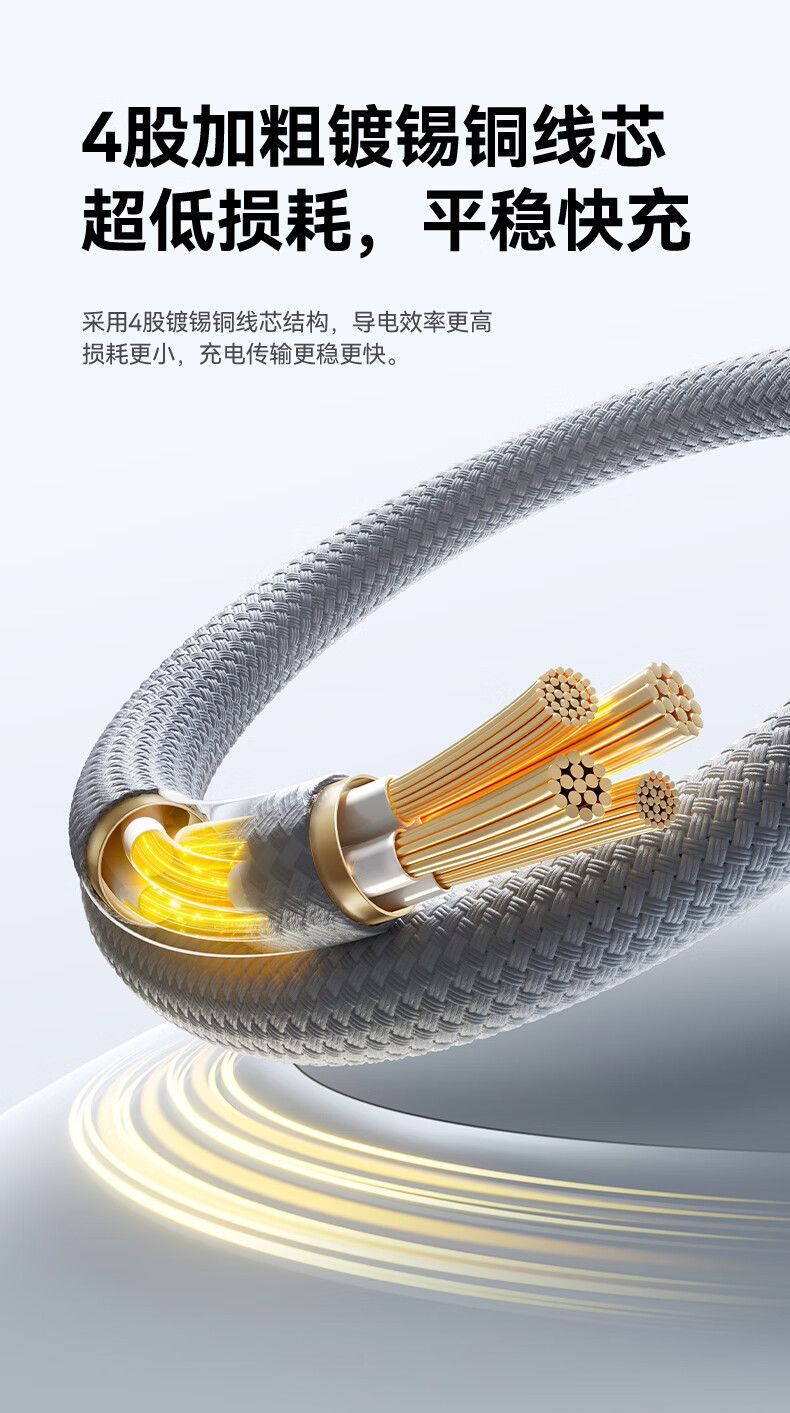 Baseus Type-C 3-in-1 Charging Cable 3.5A, Apple/Huawei Compatible