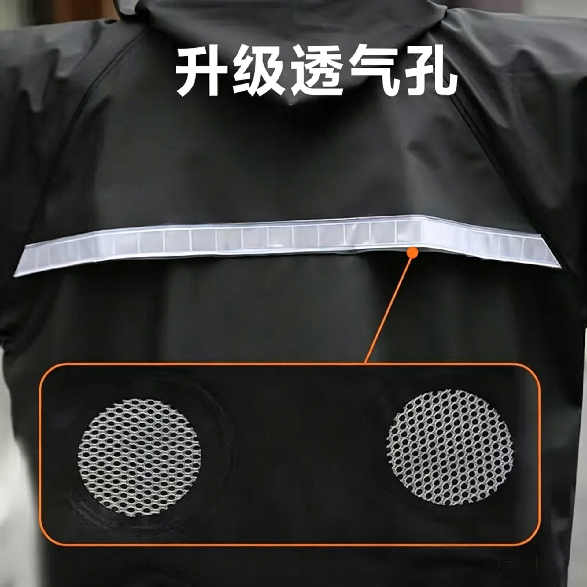 Two-piece raincoat suit, reflective, heavy-duty, motorcycle suitable