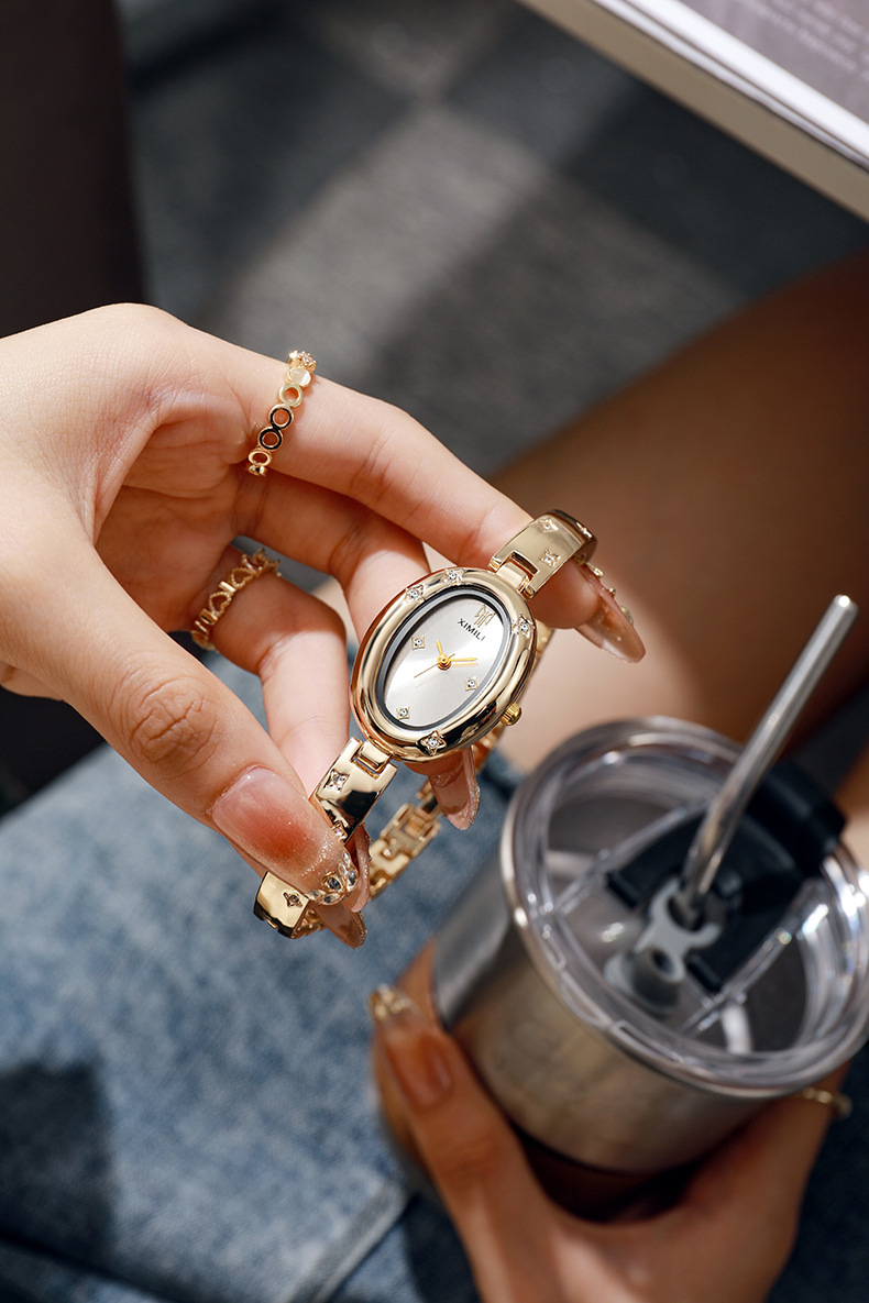 Damenuhr, strass-besetzt, Armband-Design