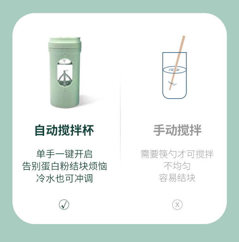 Electric mixing cup protein powder shaker rechargeable