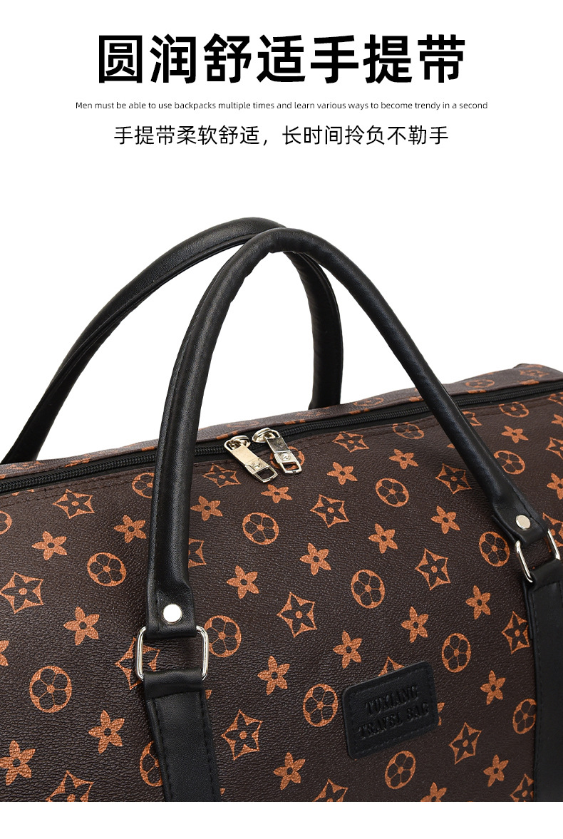 Ledertasche mit Trocken-Nass-Trennung und großem Fassungsvermögen