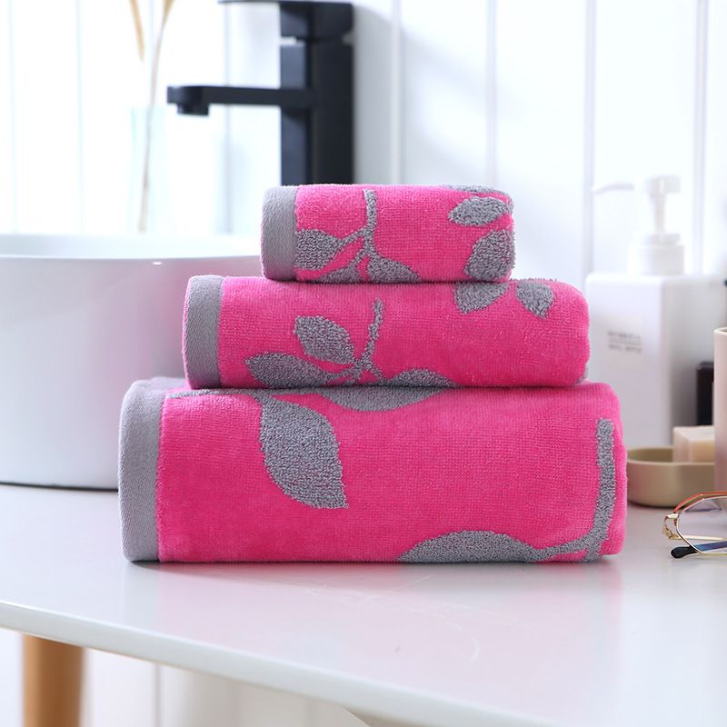 Baumwoll-Handtuch-Set, saugfähig, 3 Farben wählbar