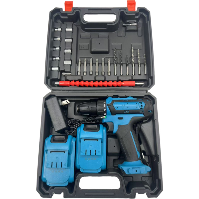 Lithium electric drill, multi-function, two-speed impact drilling