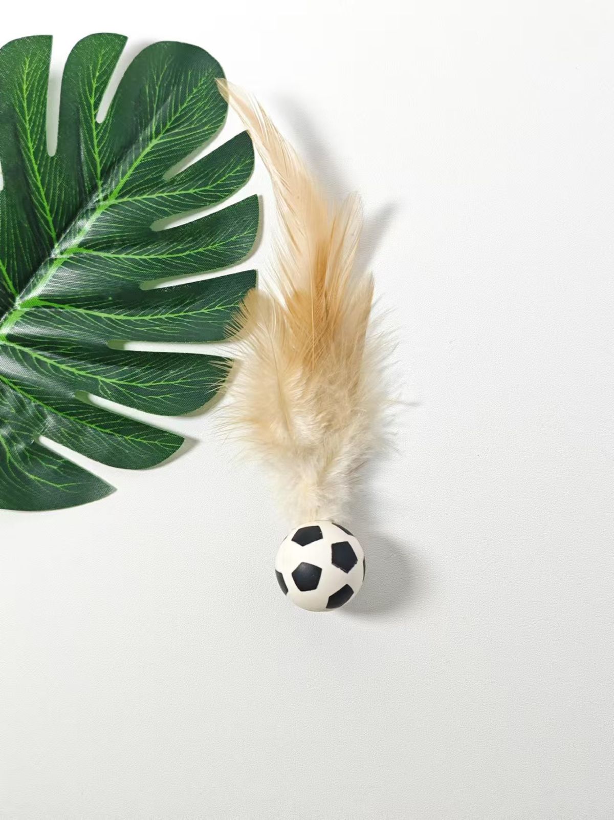 Cat toy feather elastic ball interactive teaser