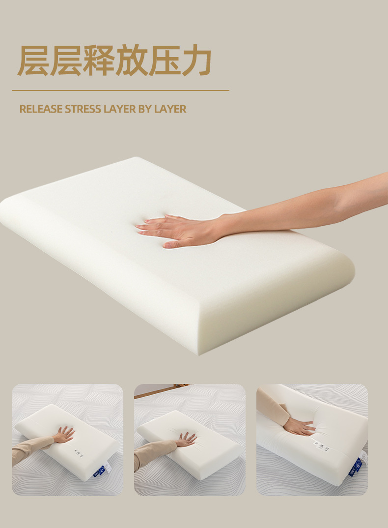 Memory foam neck pillow, cervical support, sleep aid