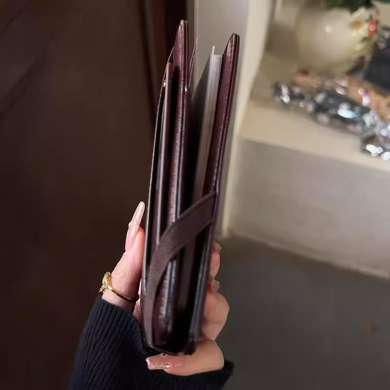 Vintage baskılı uçak pasaport kılıfı, çıkarılabilir kimlik kartı cüzdanı