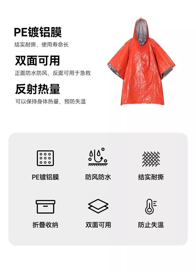 Portable aluminum foil emergency blanket