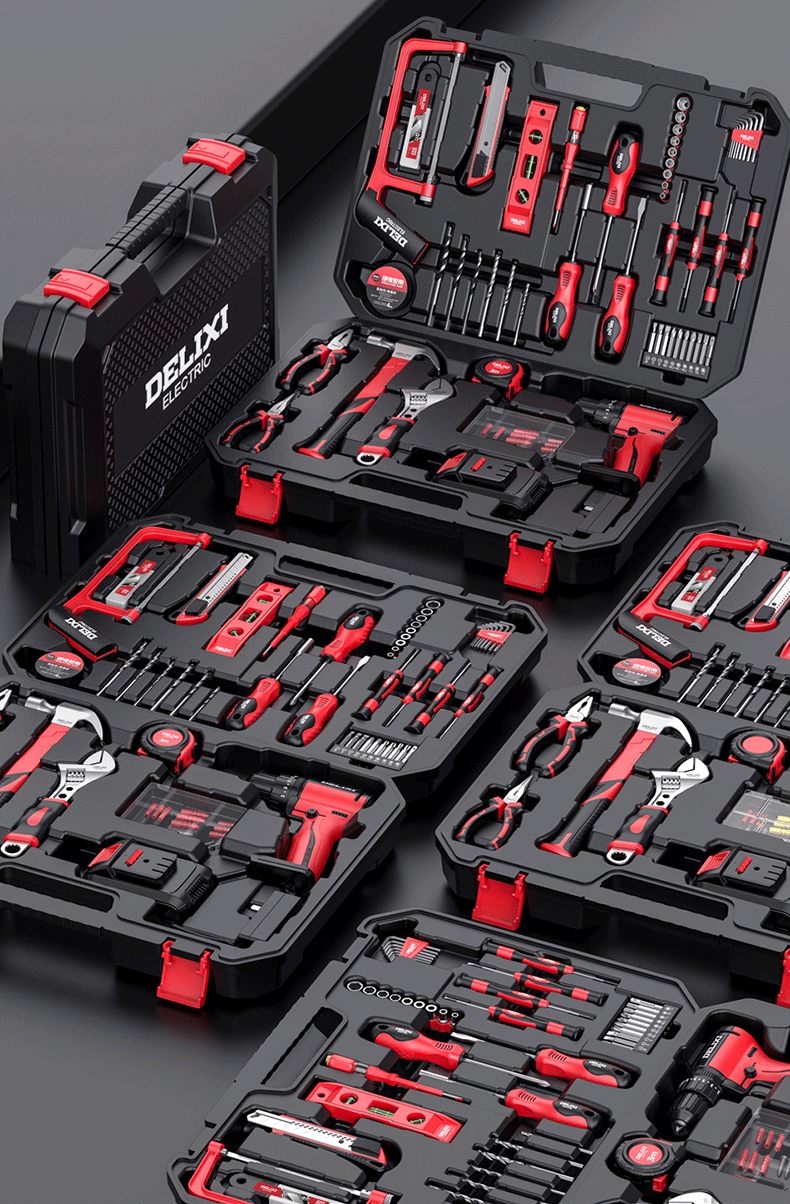Delixi 12V cordless electric drill tool set