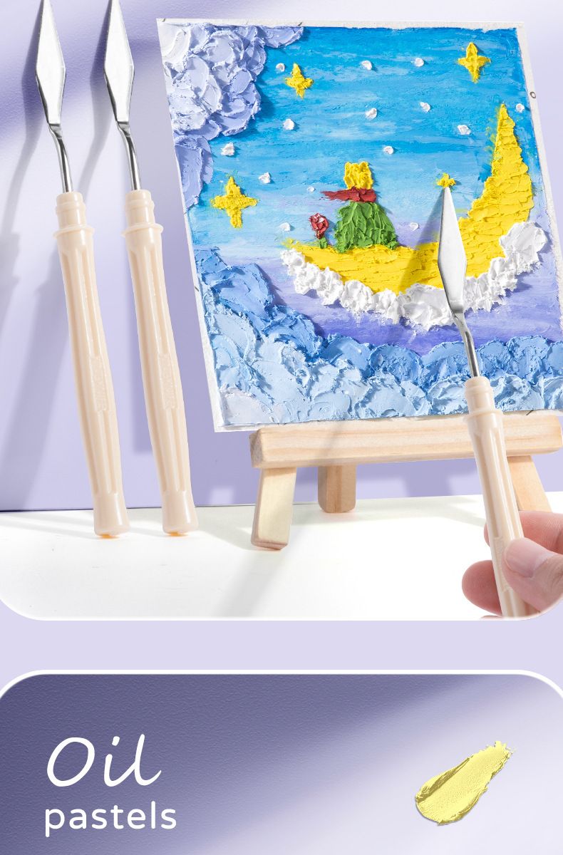 DIY yağlı pastel seti, resim kağıdı ve araç seti, ultra yumuşak
