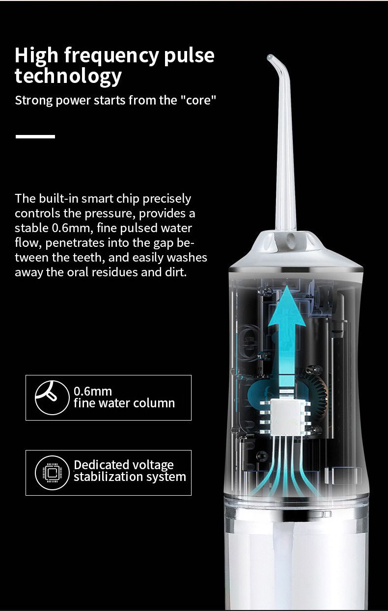 Electric teeth cleaner, portable oral irrigator