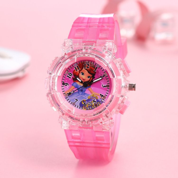 Children's Watch Colorful Light Quartz