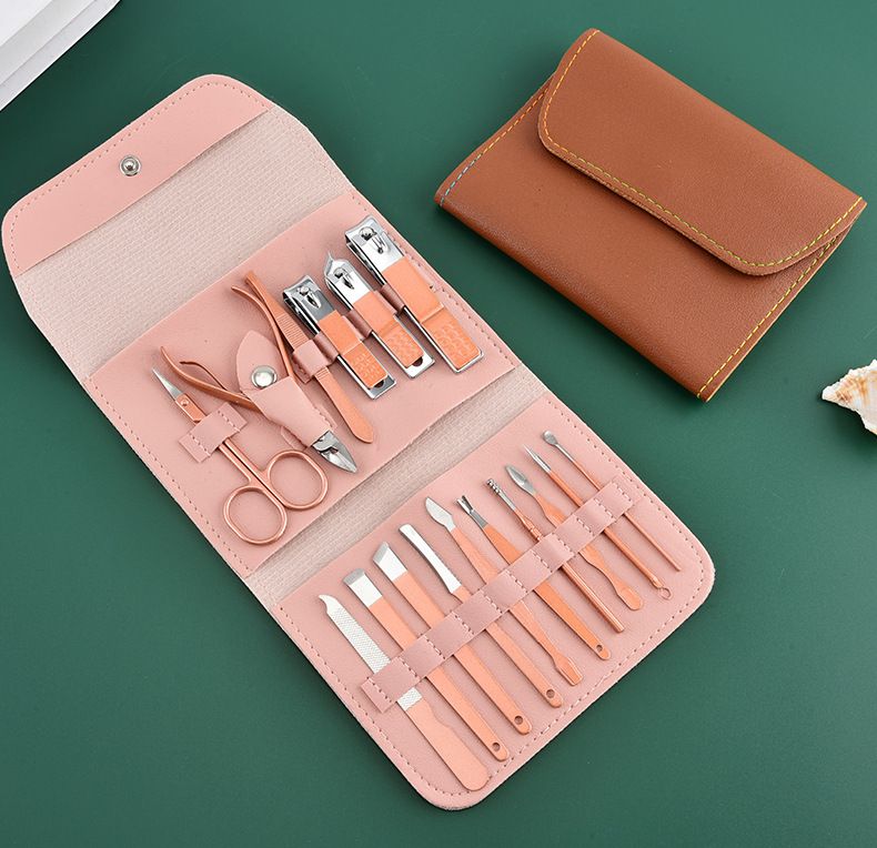 Matcha green 16-piece nail scissors set, manicure tools