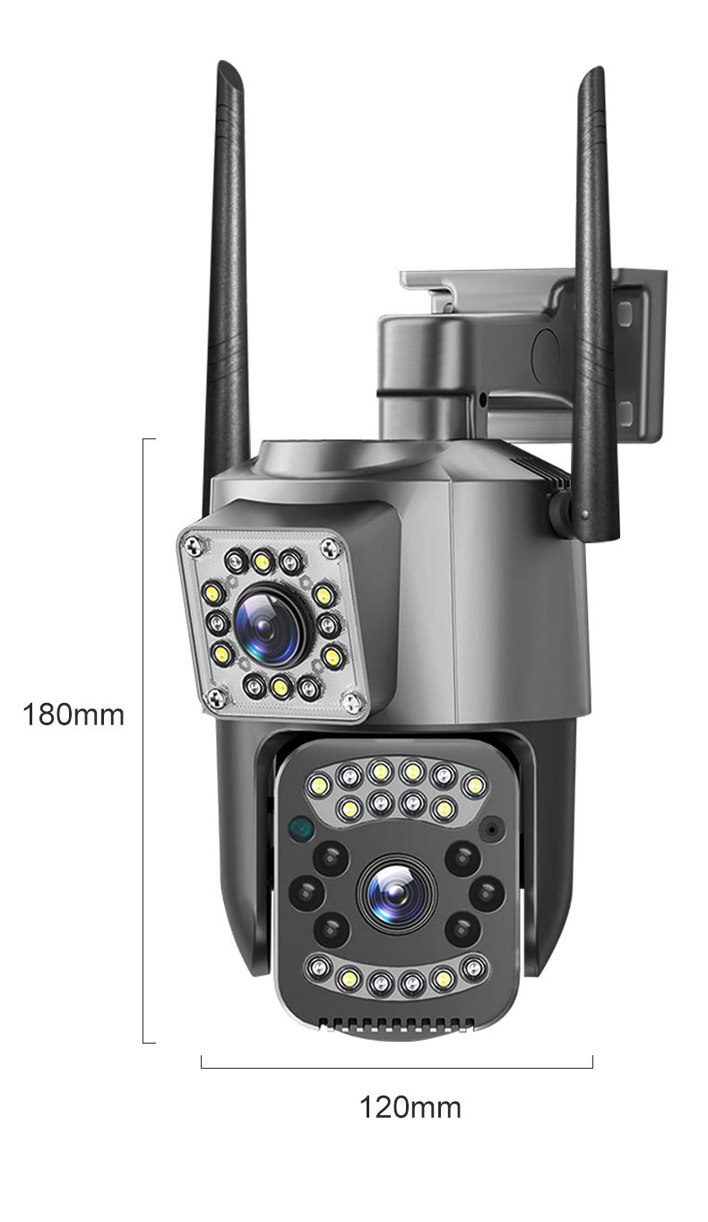 V380 Pro Sicherheitskamera Dual-Objektiv 1080P WIFI Außen