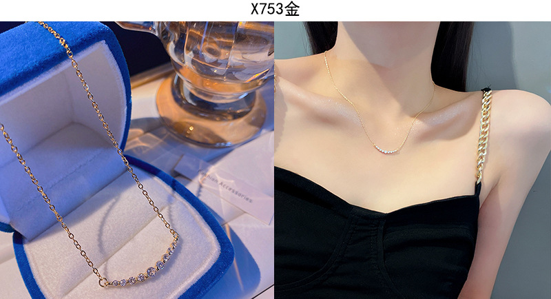 Titangold Damenkette mit Perlenkette