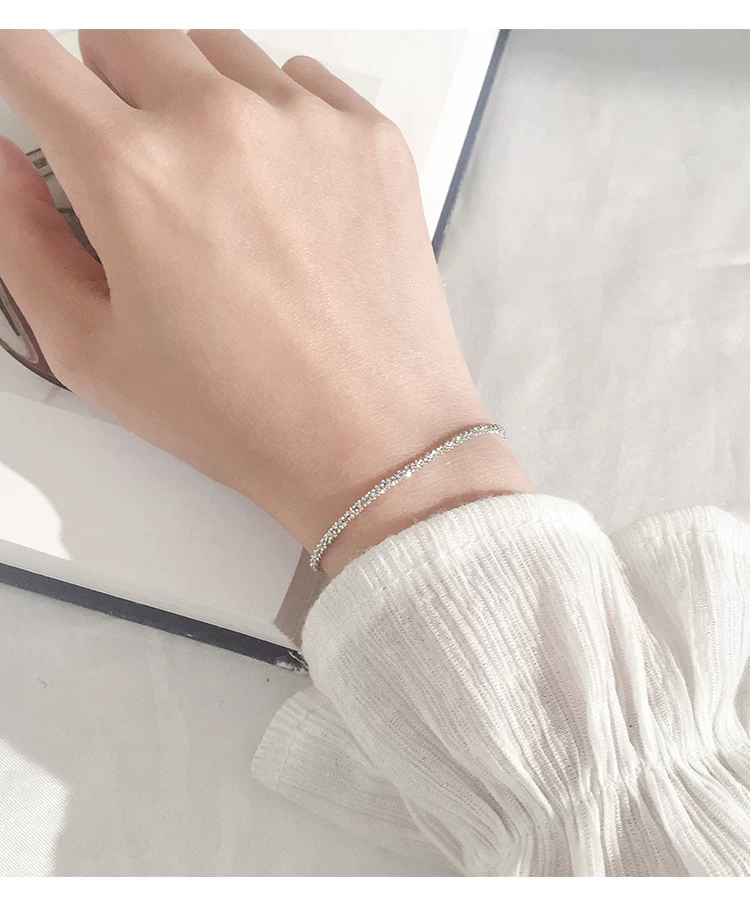 925 Silver Bracelet Women, Adjustable, Minimalist