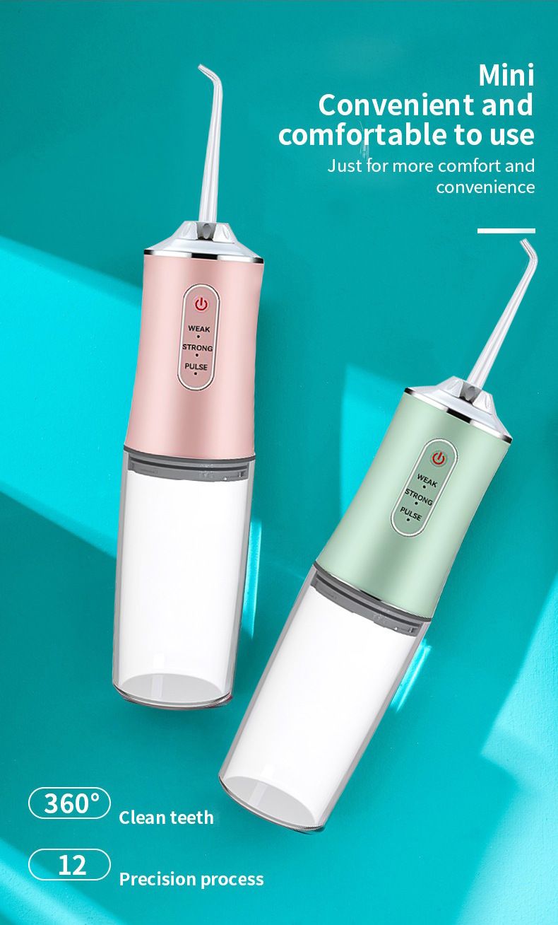 Electric teeth cleaner, portable oral irrigator