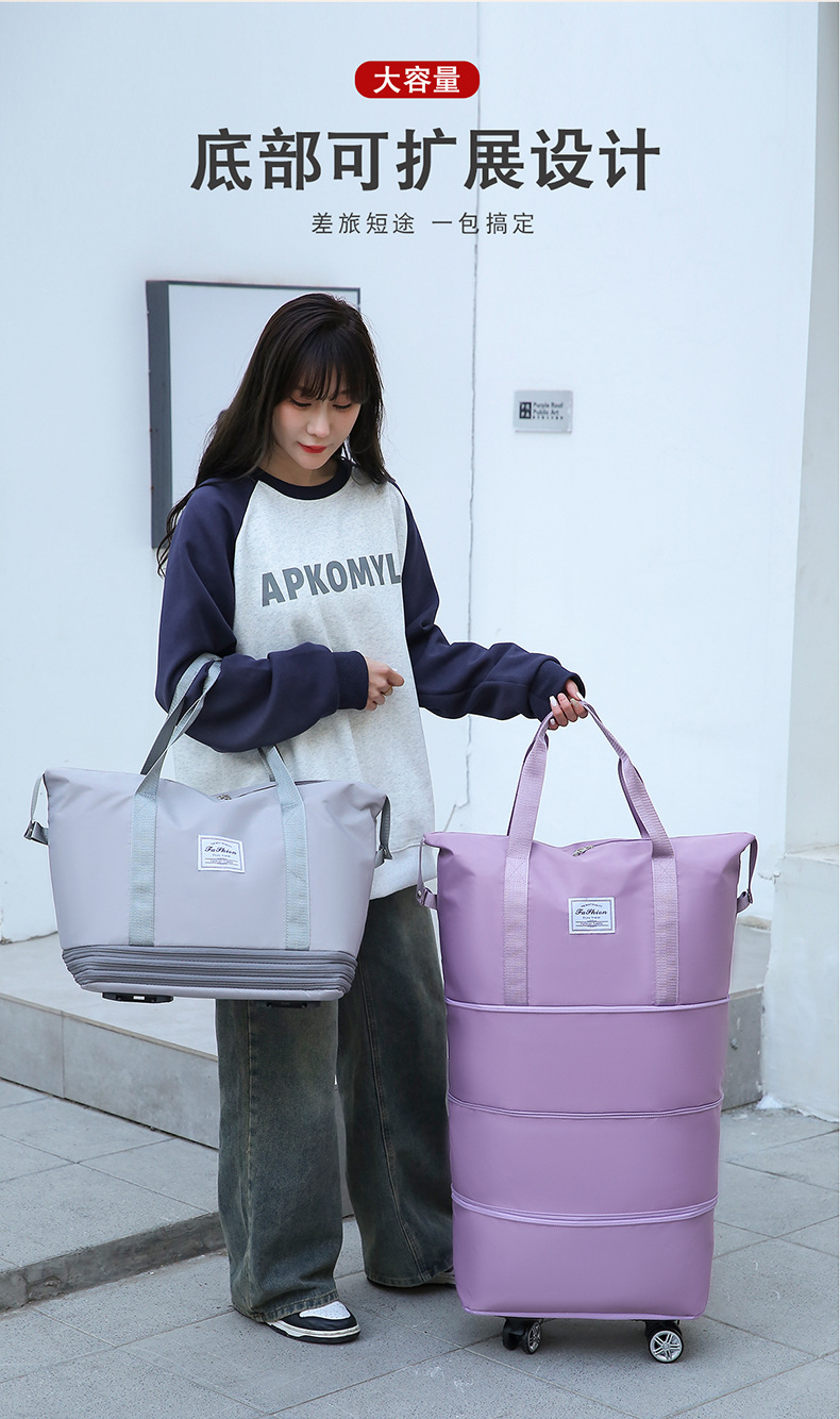 Four-layer expandable travel bag with wheels