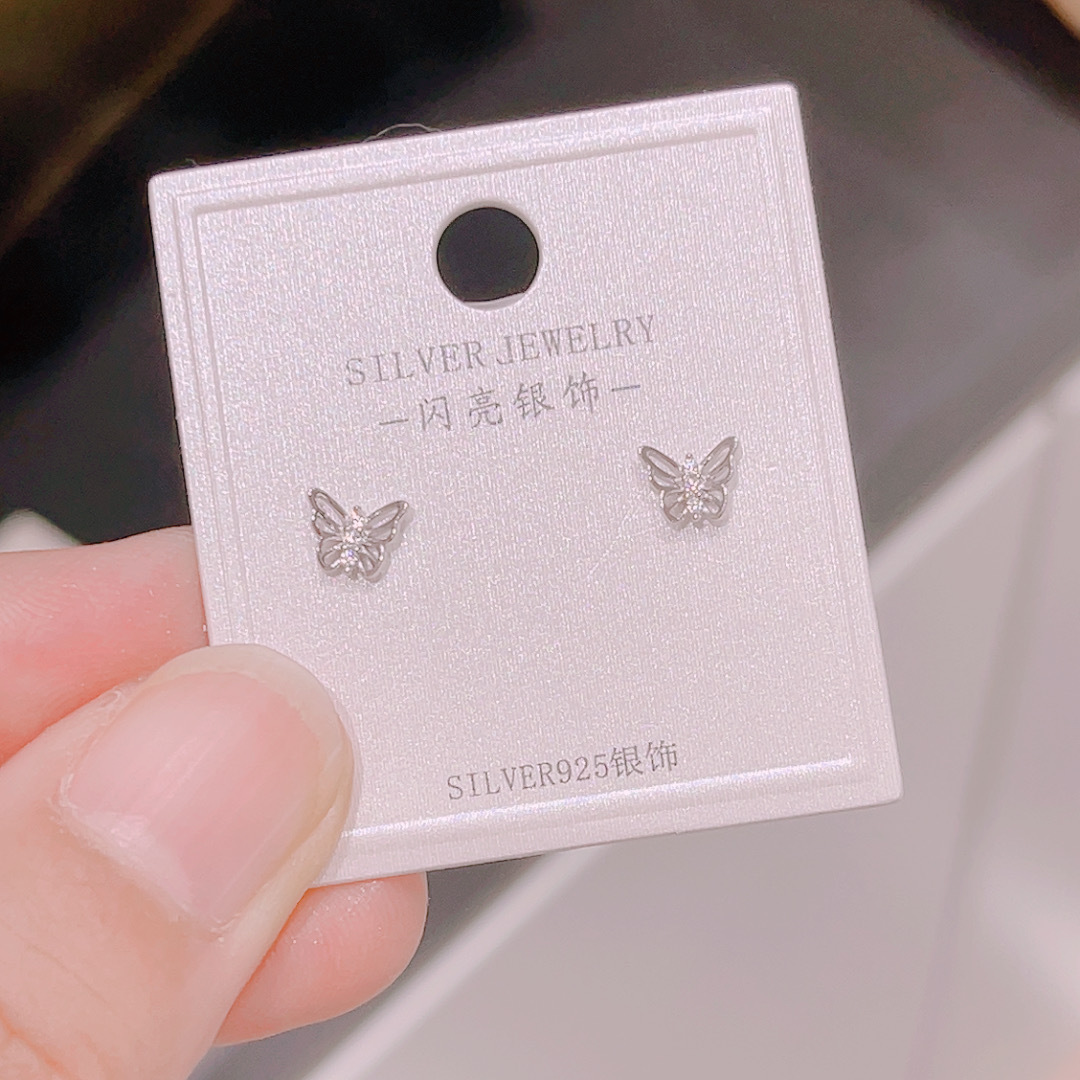 S925 Silber Damen Mini Ohrstecker, koreanischer Stil