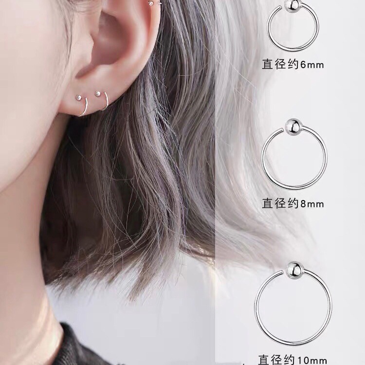 S999-Silber-Zirkonia-Ohrringe, minimalistisches Design