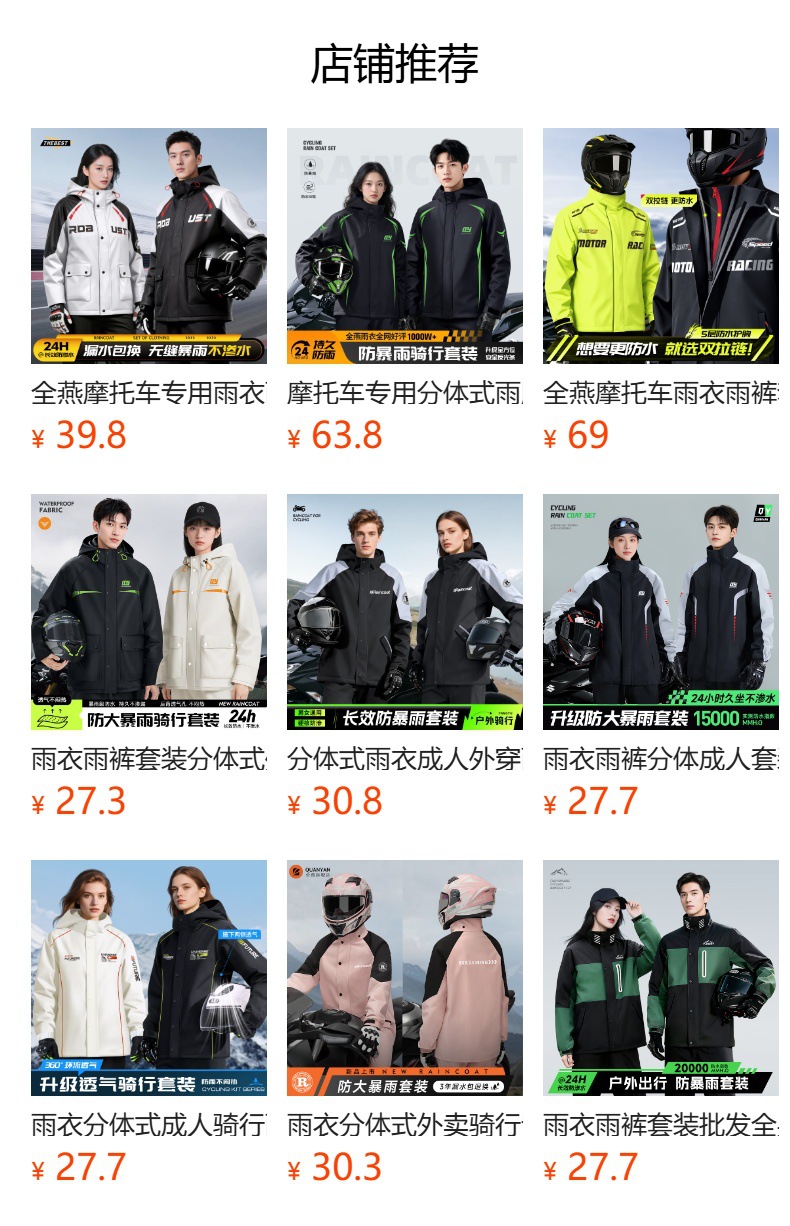 Two-Piece Raincoat Set, Heavy Rain Protection