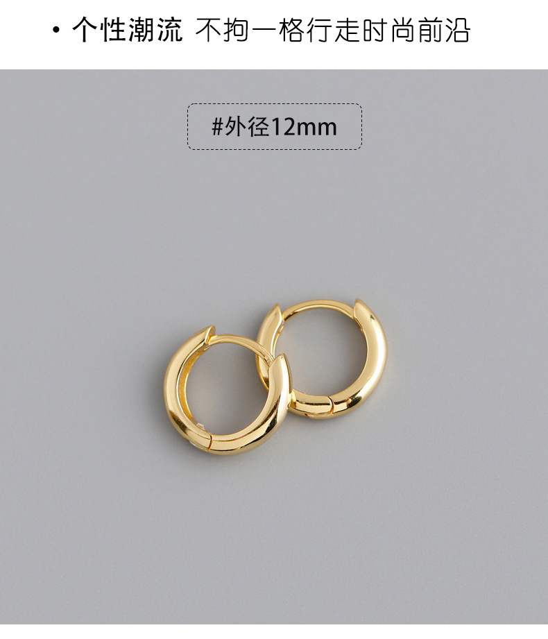 Sterling Silver Women Earrings Round Hoops 2025