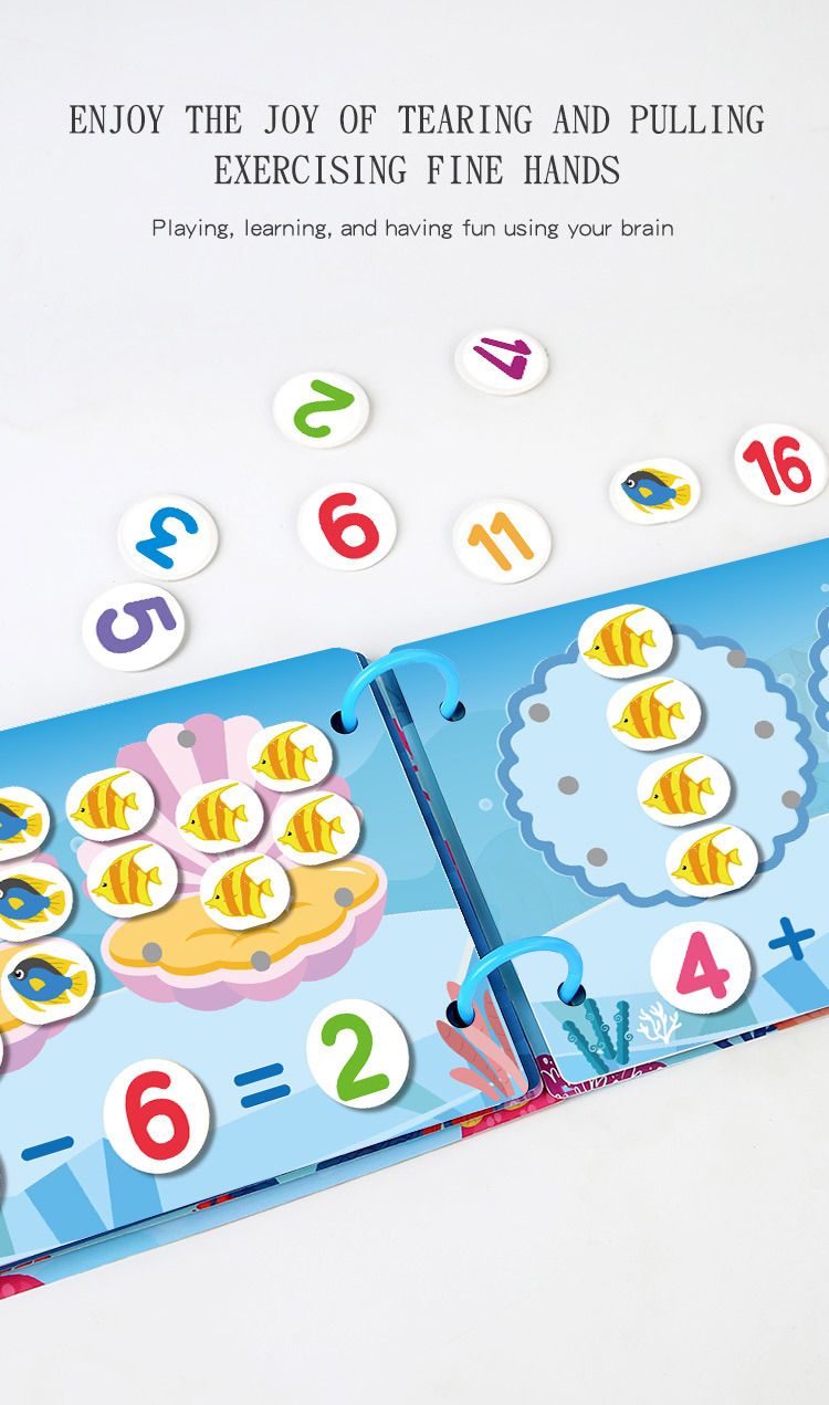 Children's quiet book with sticker activities early learning book