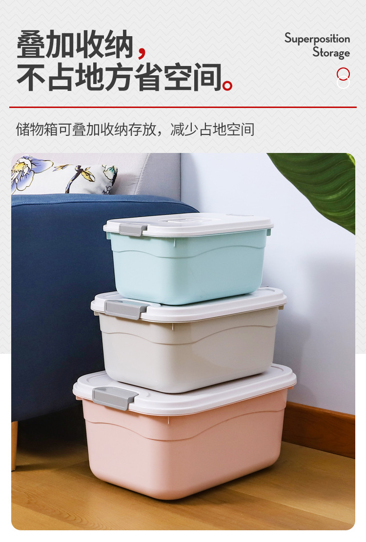 Plastic Storage Box with Lid Extra Large Portable