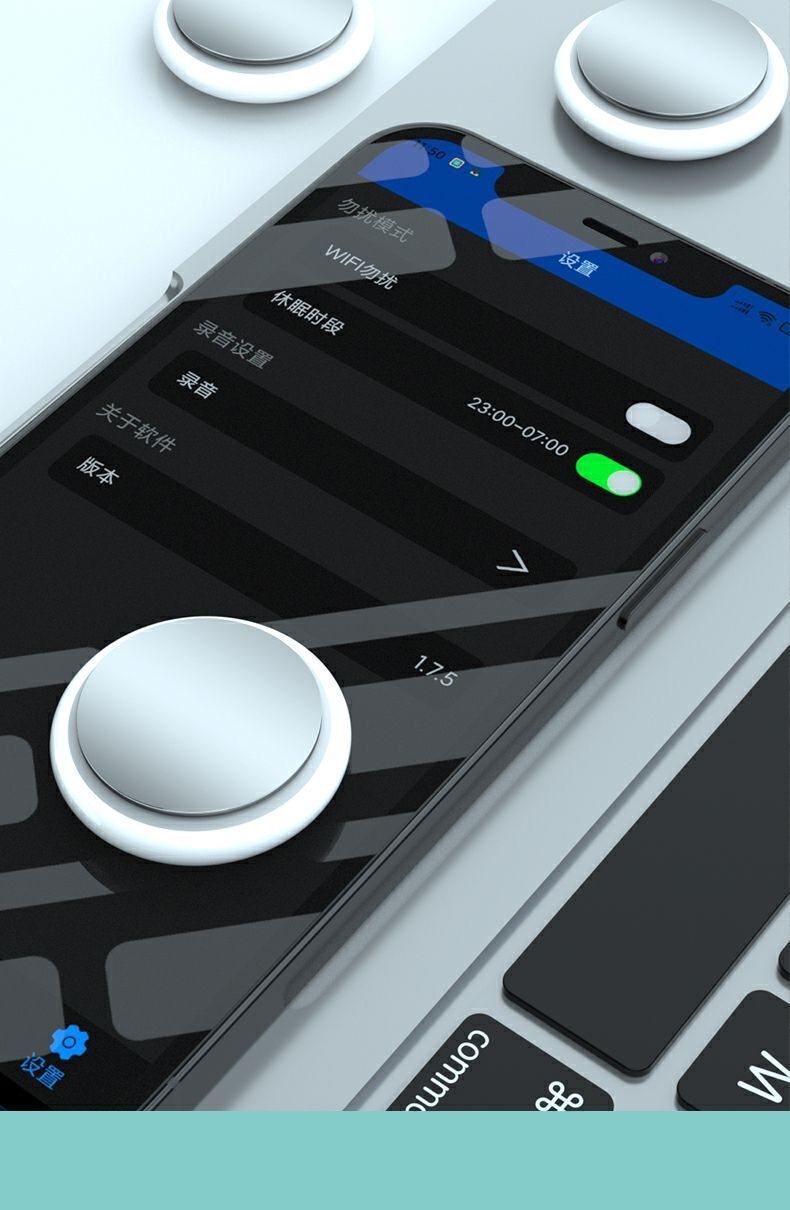 Round Bluetooth Tracker Device, Ultra-Thin Key Finder